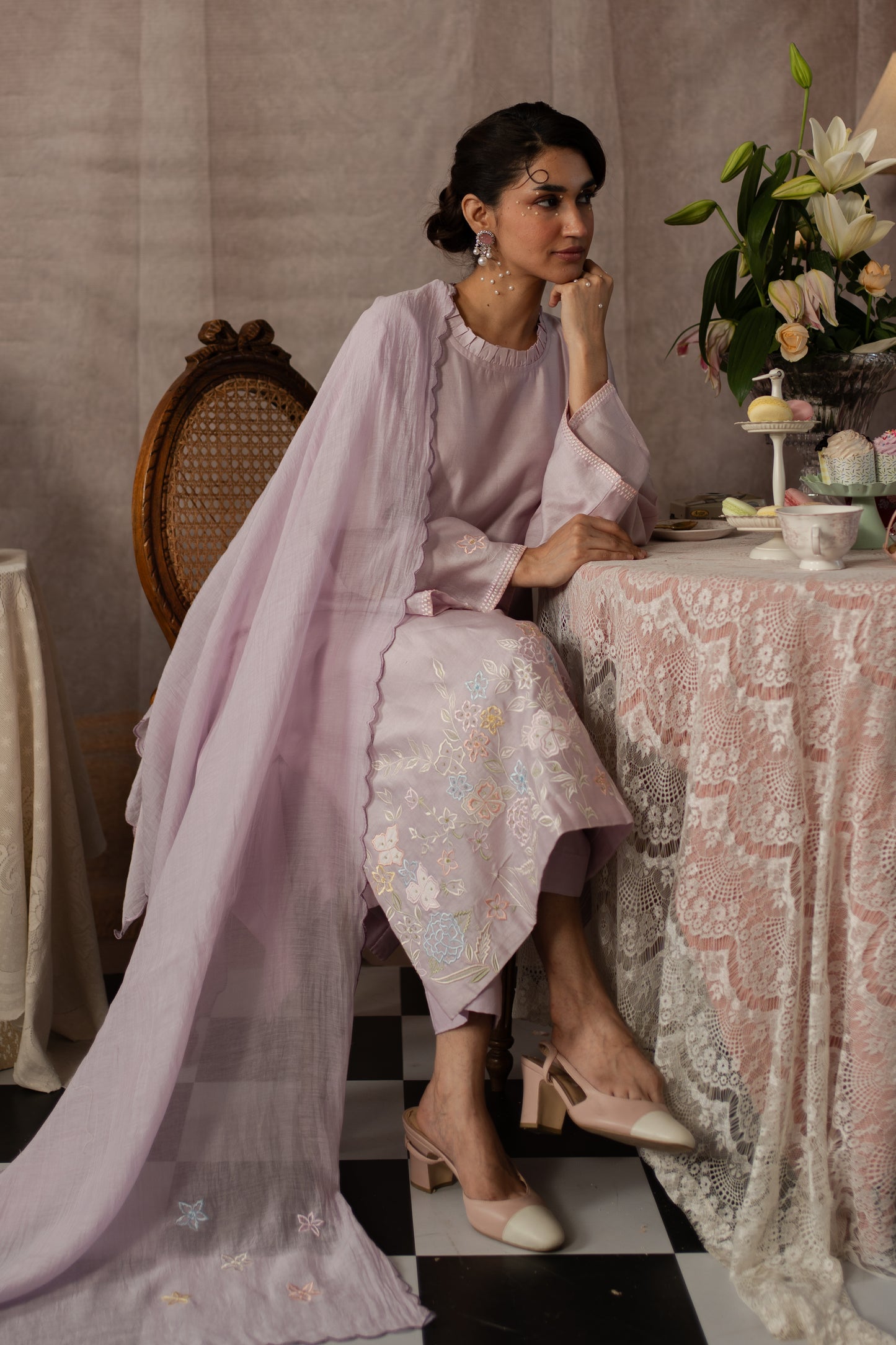 Frill Bloom Kurta Set