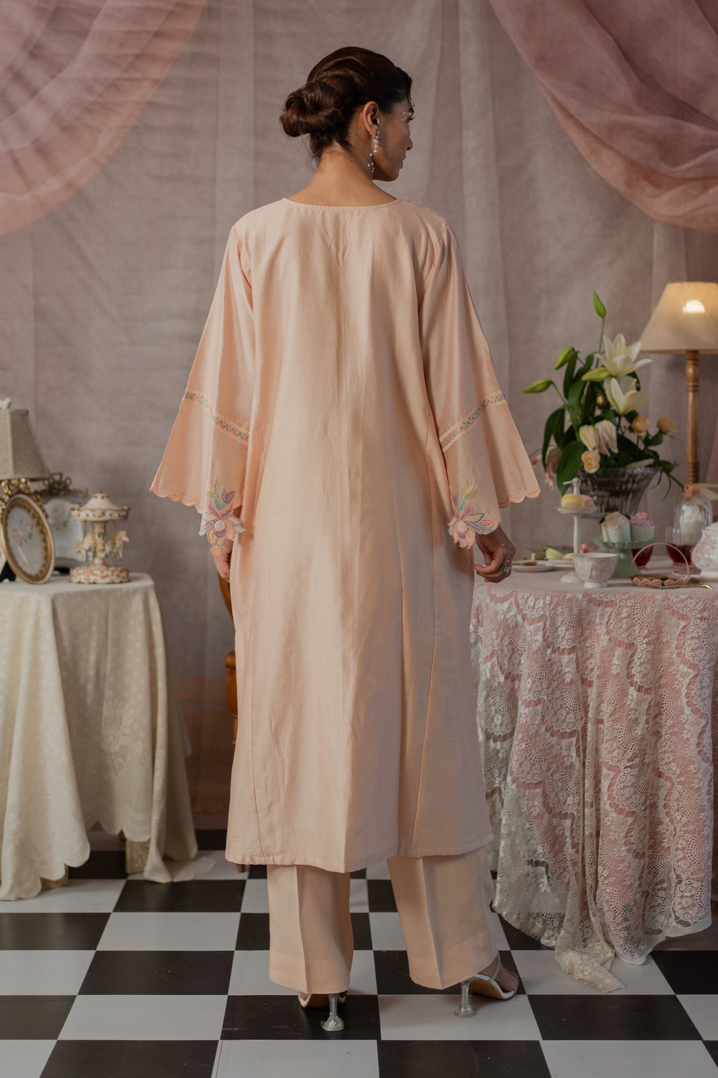 Petal Sleeve Kurta Set