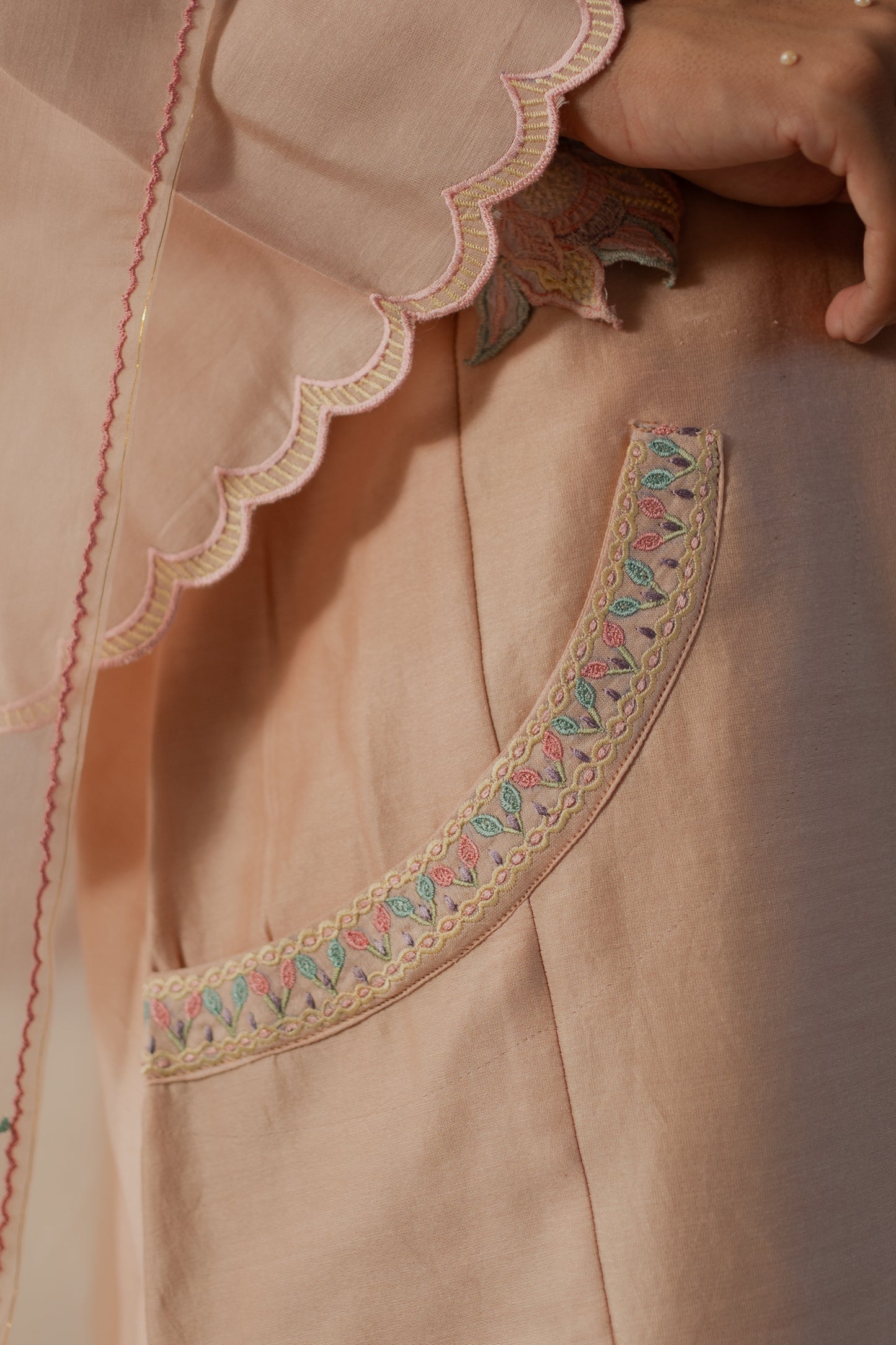 Petal Sleeve Kurta Set